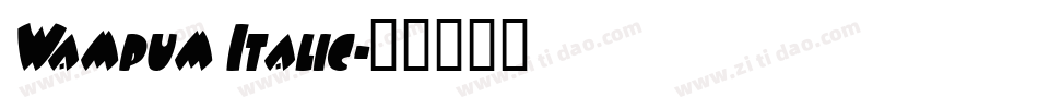 Wampum Italic字体转换